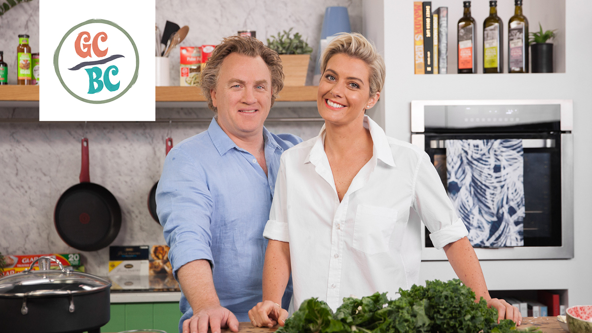 Rosie Mansfield & Adrian Richardson in the Good Chef, Bad Chef Kitchen.